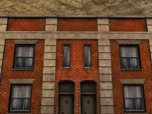 three old city buildings 3D Модель