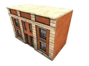 three old city buildings 3D Model