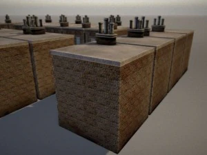 three old city buildings 3D Model
