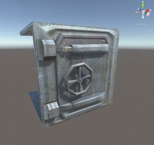 massive door with animation 3D Model .c4d .max .obj .3ds .fbx .stl .blend 