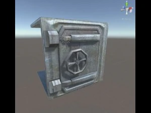 массивная дверь с анимацией 3D Модель