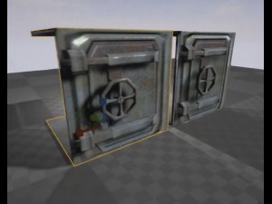 massive door with animation 3D Model