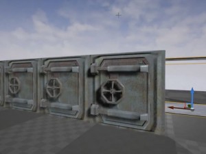 massive door with animation 3D Model