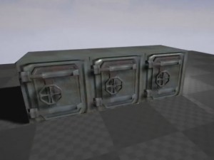 massive door with animation 3D Model
