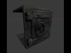 massive door with animation 3D Model