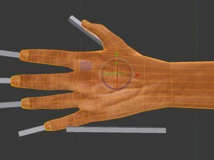 装備された手 3Dモデル