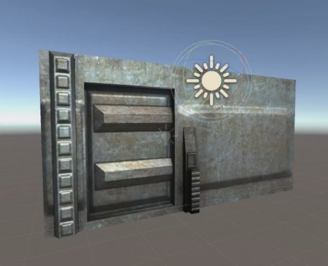 sci-fi door component 3 rigged and animated Modello 3D .c4d .max .obj .3ds .fbx .stl .blend 