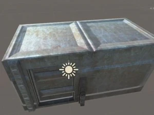 sci-fi door component 3 rigged and animated 3D Model