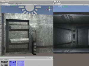 sci-fi door component 3 rigged and animated Modello 3D