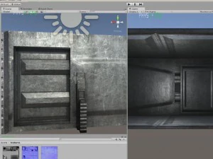 sci-fi door component 3 rigged and animated 3D Model