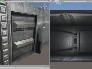 sci-fi door component 3 rigged and animated Modello 3D