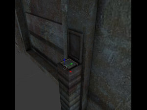 sci-fi door component 3 rigged and animated Modello 3D