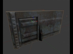 sci-fi door component 3 rigged and animated Modello 3D