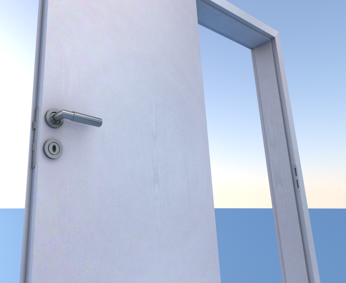 Progress 11. Door 3d model.