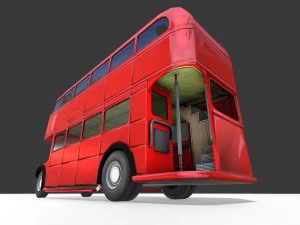routmaster city bus 3D Model
