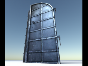 old basement door Modèle 3D