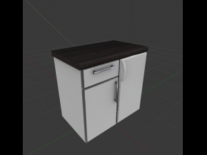cabinet with integrated freezer Modelo 3D