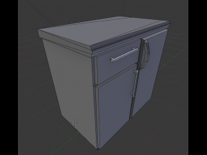 cabinet with integrated freezer Modelo 3D