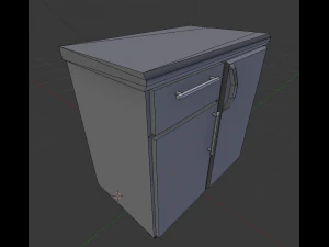 cabinet with integrated freezer 3D Model