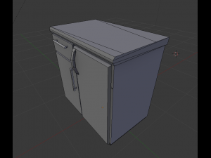 cabinet with integrated freezer Modelo 3D