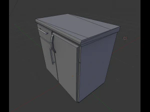 cabinet with integrated freezer 3D Model