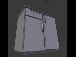 cabinet with integrated freezer 3D Model