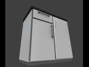 cabinet with integrated freezer 3D Model