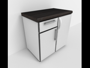 cabinet with integrated freezer 3D Model