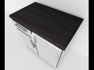 cabinet with integrated freezer 3D Model
