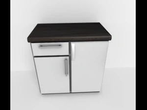 cabinet with integrated freezer 3D Model