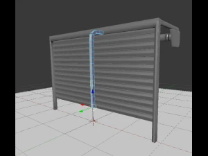 roller shutters rigged animated 3D Model