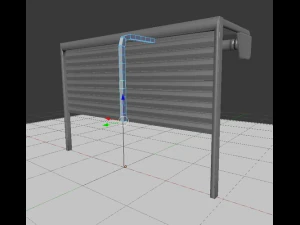 roller shutters rigged animated 3D Model