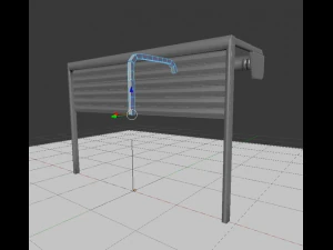 roller shutters rigged animated 3D Model