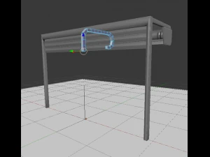 roller shutters rigged animated 3D Model