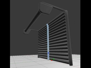 roller shutters rigged animated 3D Model
