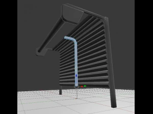 roller shutters rigged animated 3D Model