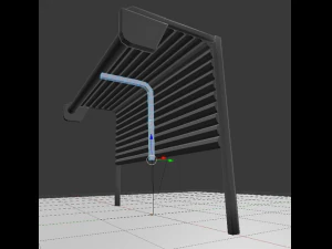 roller shutters rigged animated 3D Model
