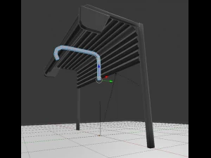 roller shutters rigged animated 3D Model