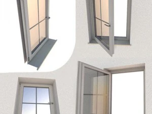 window component rigged and animated 3D Model