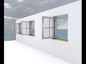 window component rigged and animated 3D Model