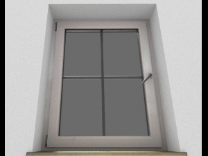 window component rigged and animated Modello 3D