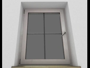 window component rigged and animated 3D Model