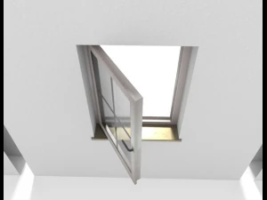 window component rigged and animated 3D Model