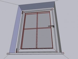 window component rigged and animated Modello 3D