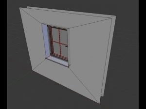 window component rigged and animated 3D Model