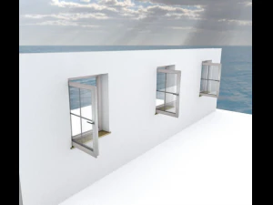 window component rigged and animated 3D Model