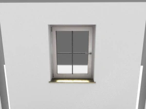 window component rigged and animated 3D Model