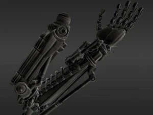 robot arms rigged 3D Model