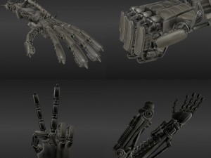robot arms rigged 3D 모델