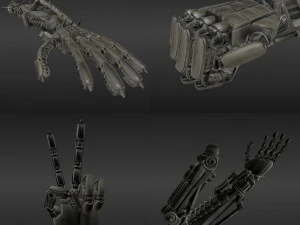 robot arms rigged 3D Model